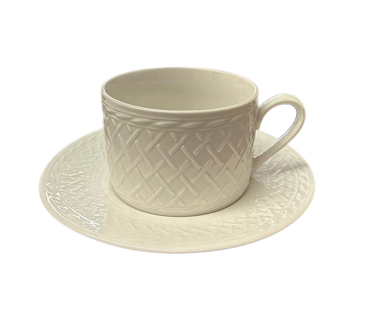 Apropos Rattan cup and saucer set