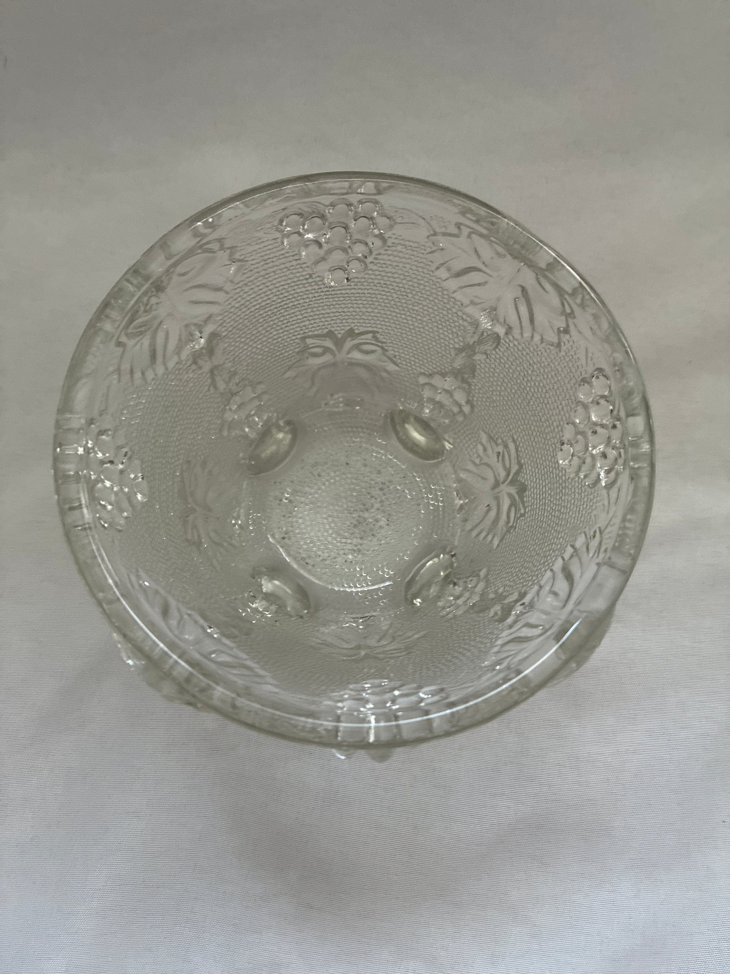 Vintage Jeanette Glass “Grape and Vine” Candy Fish