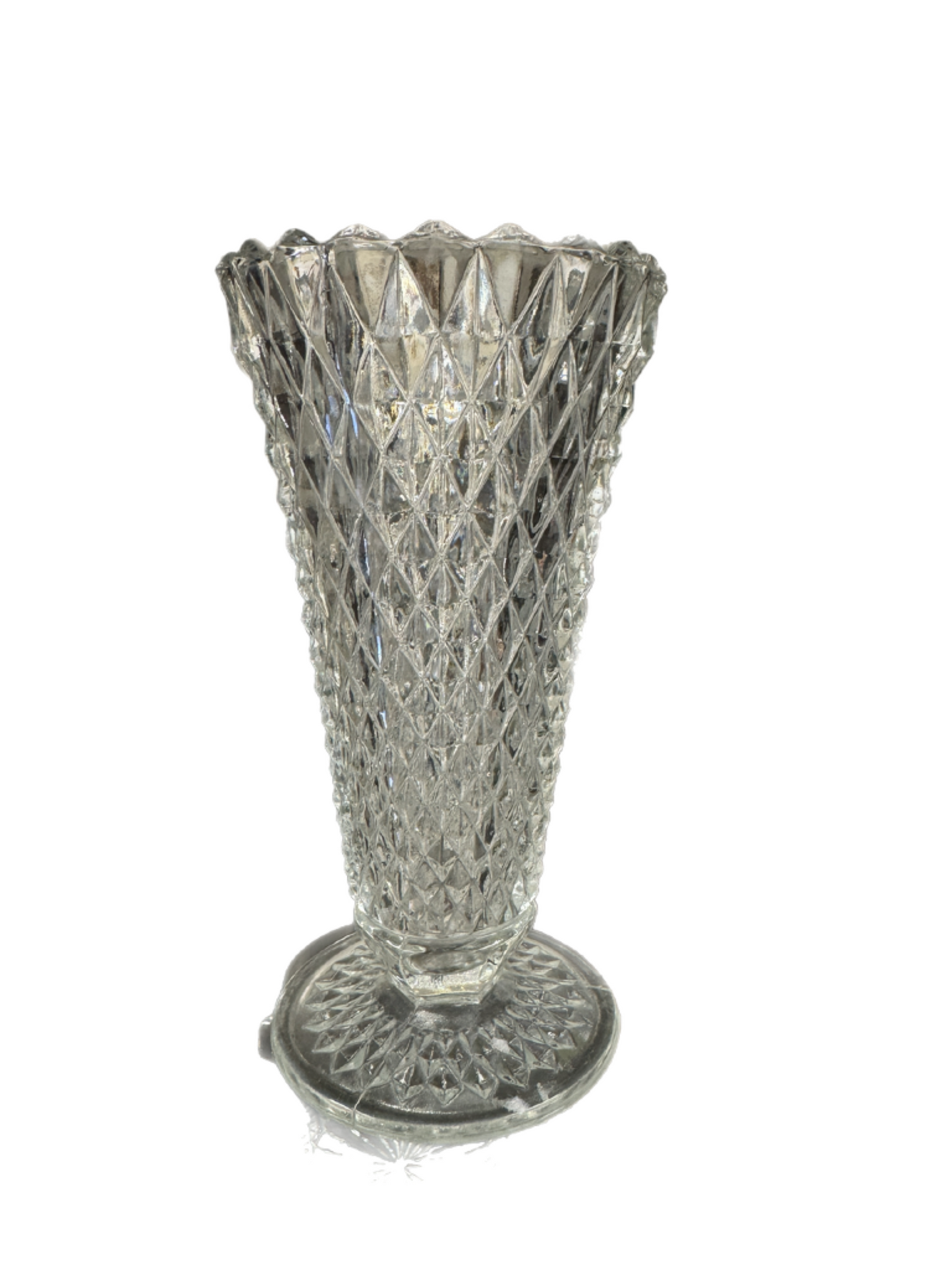 Indiana Glass Diamond Point Vase