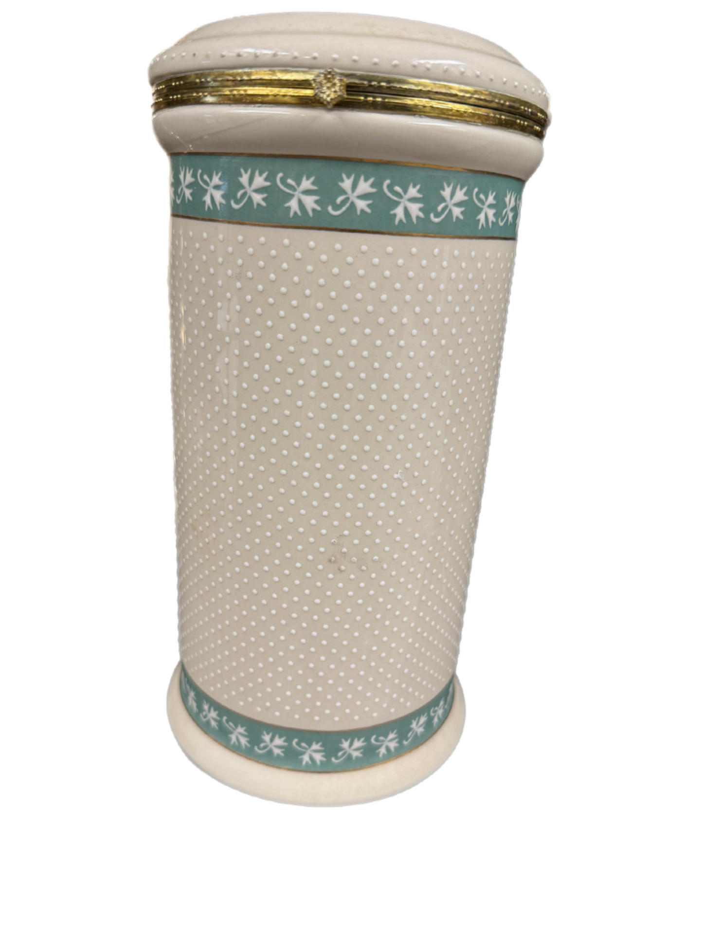 Knotts Berry Farm Ivory Hinged Ceramic Canister