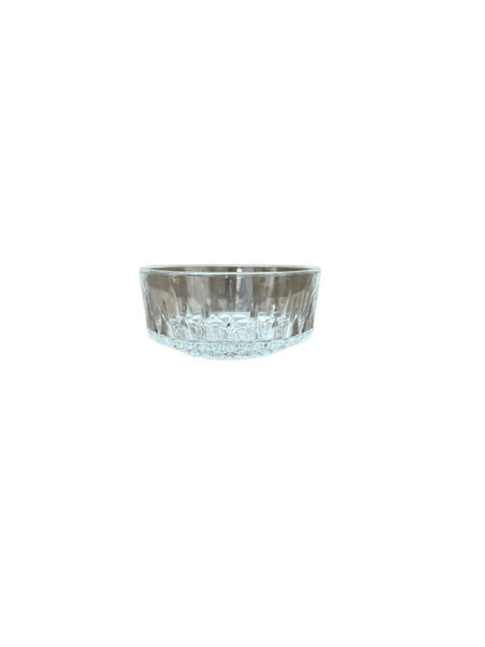 Arcoroc France Star Sun Burst Cut Crystal Dessert Bowl