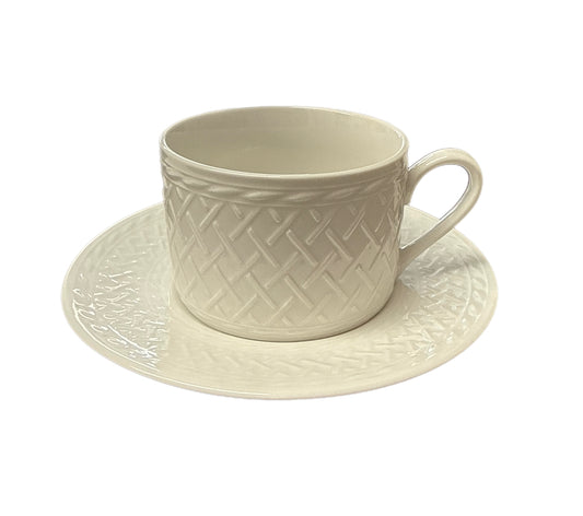Apropos Rattan cup and saucer set
