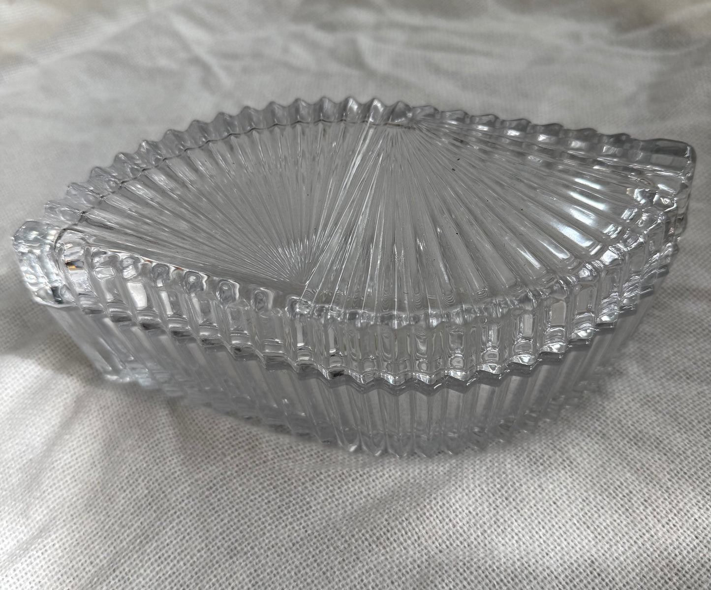 Mikasa Diamond Fire Crystal Covered Candy Dish