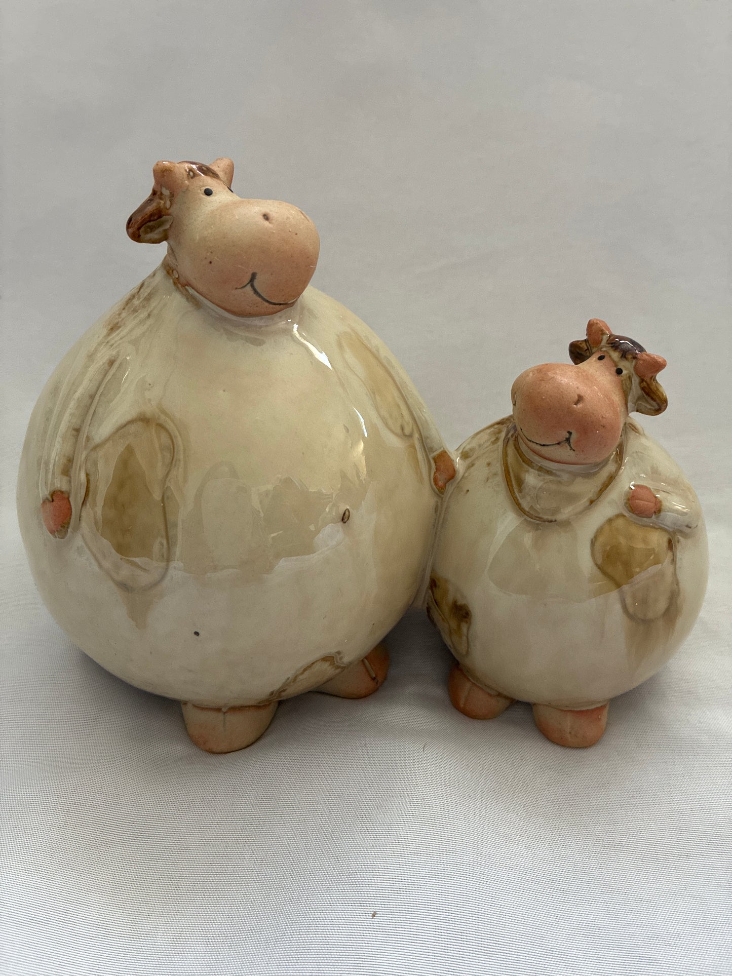 Ceramic Mom and Baby Figurine