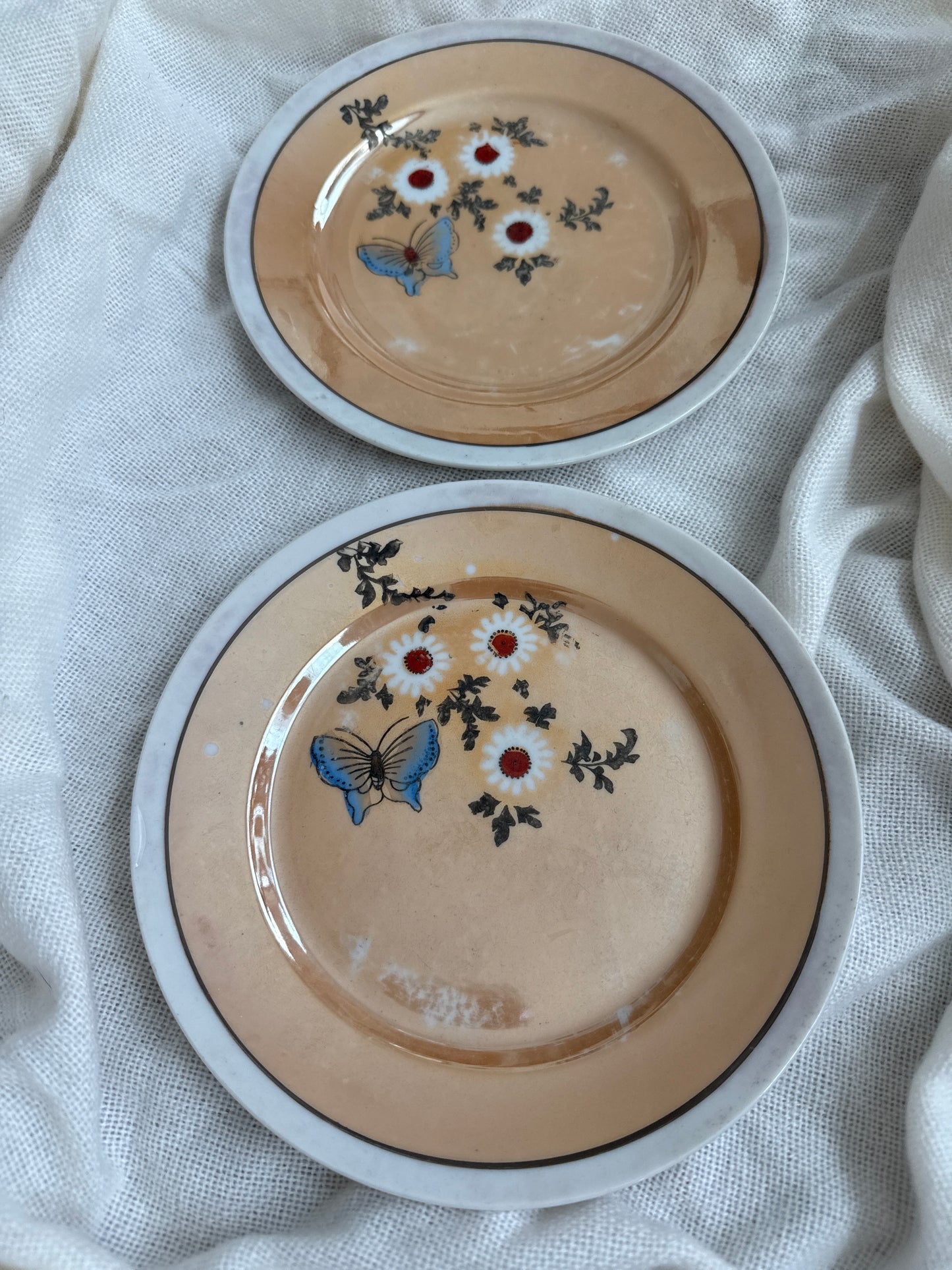 Vintage Japanese lusterware plates