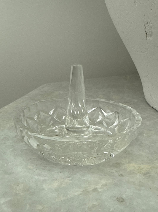 Vintage cut crystal ring holder