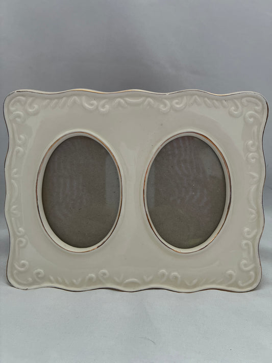 Porcelain Double Oval Picture Frame